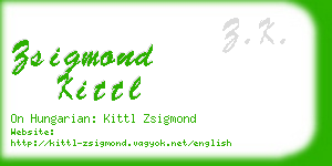 zsigmond kittl business card